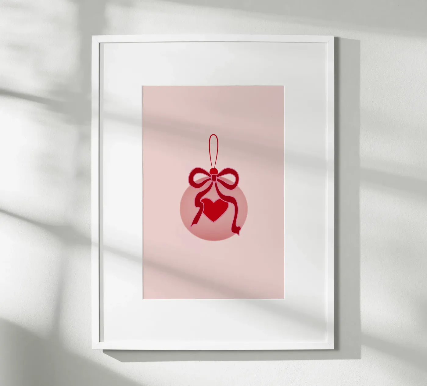 Christmas Ball with Heart poster by Xmas Collection by Palmartprints