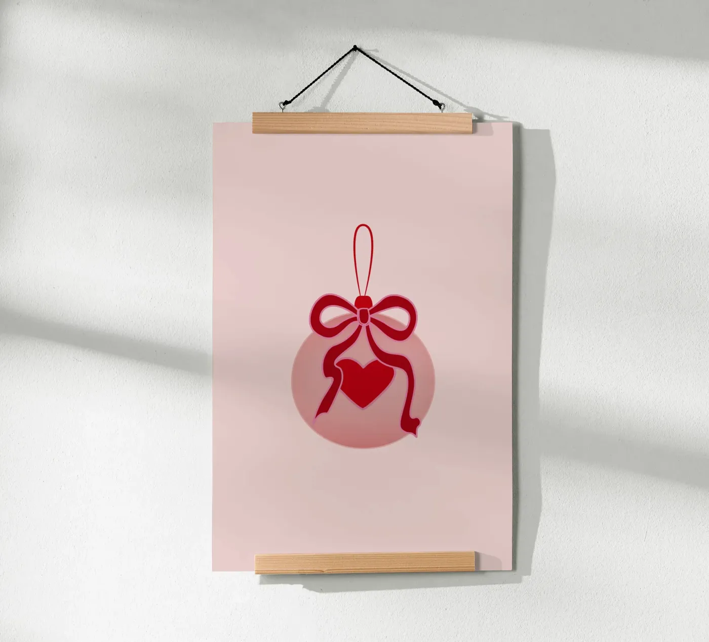 Christmas Ball with Heart poster by Xmas Collection by Palmartprints