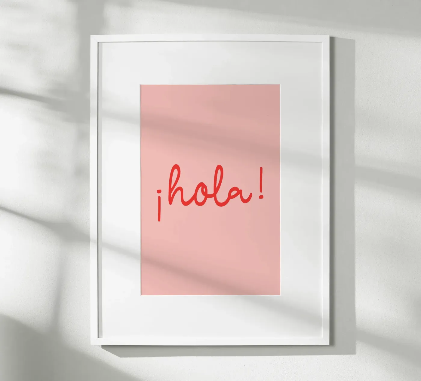 Hola red poster van Trend Collection by Palmartprints
