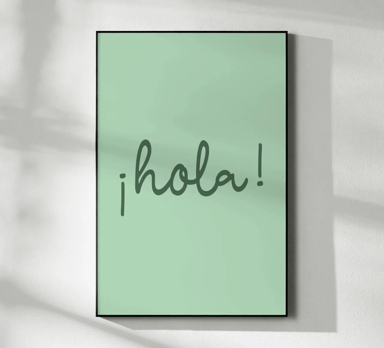 Hola green plexiglass da Palmartprints