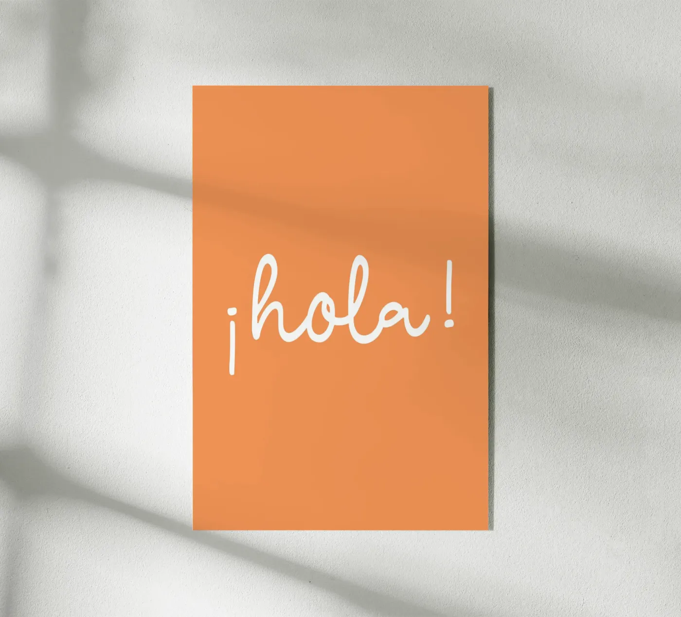 Hola orange plexiglas de Trend Collection by Palmartprints
