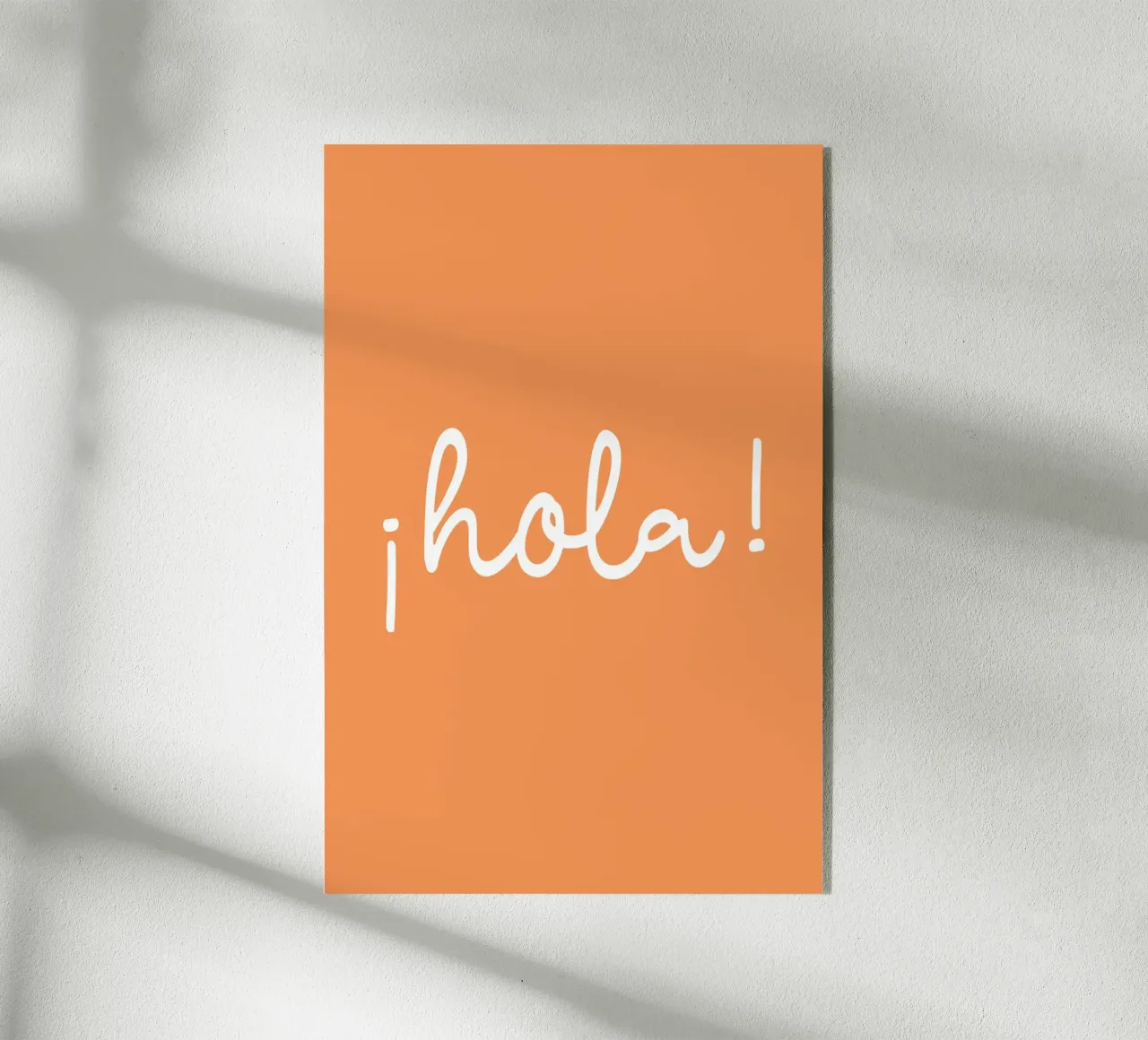 Hola orange plexiglass da Palmartprints