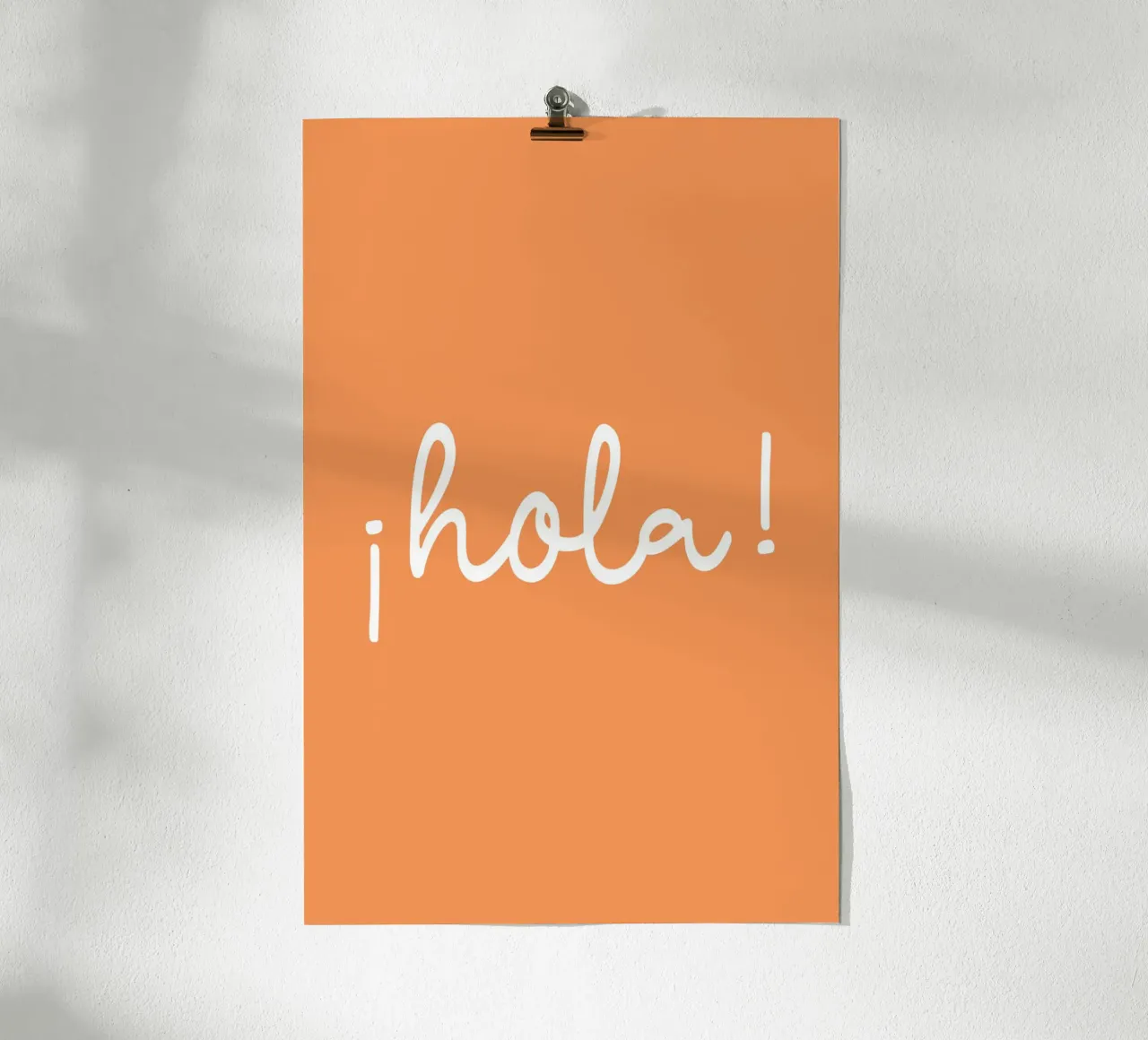 Hola orange poster da Palmartprints