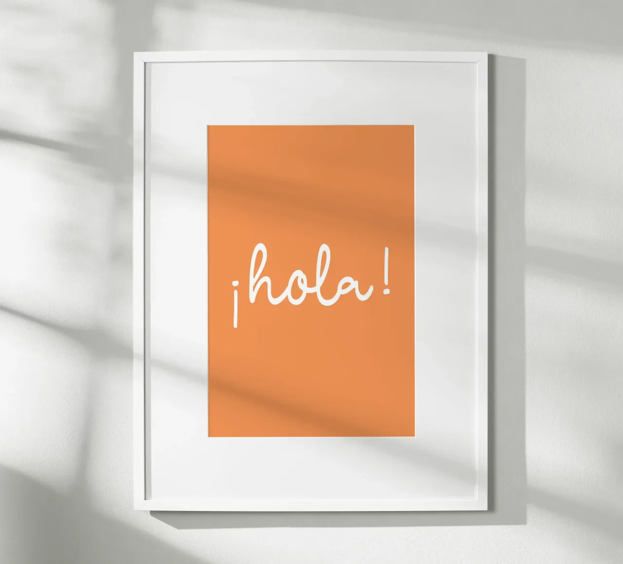 Hola orange poster da Palmartprints