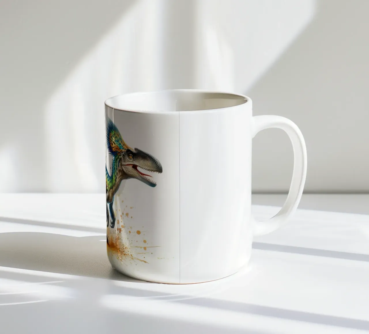 Dinosauro colorato con schizzi di vernice tazza in ceramica da 🥝 KIWI STORE