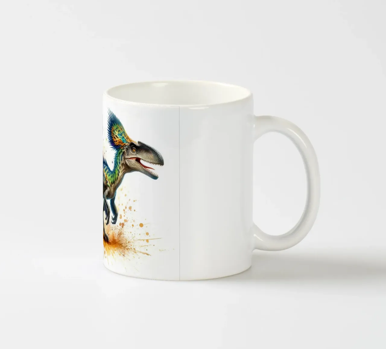 Dinosauro colorato con schizzi di vernice tazza in ceramica da 🥝 KIWI STORE