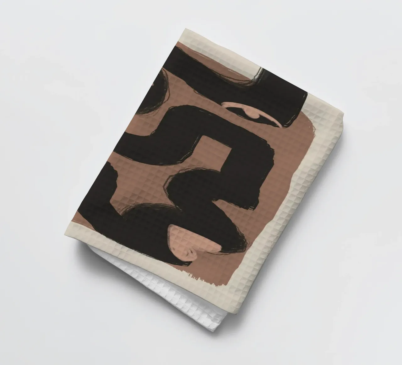 Bold line portrait tea towel by Little Dean