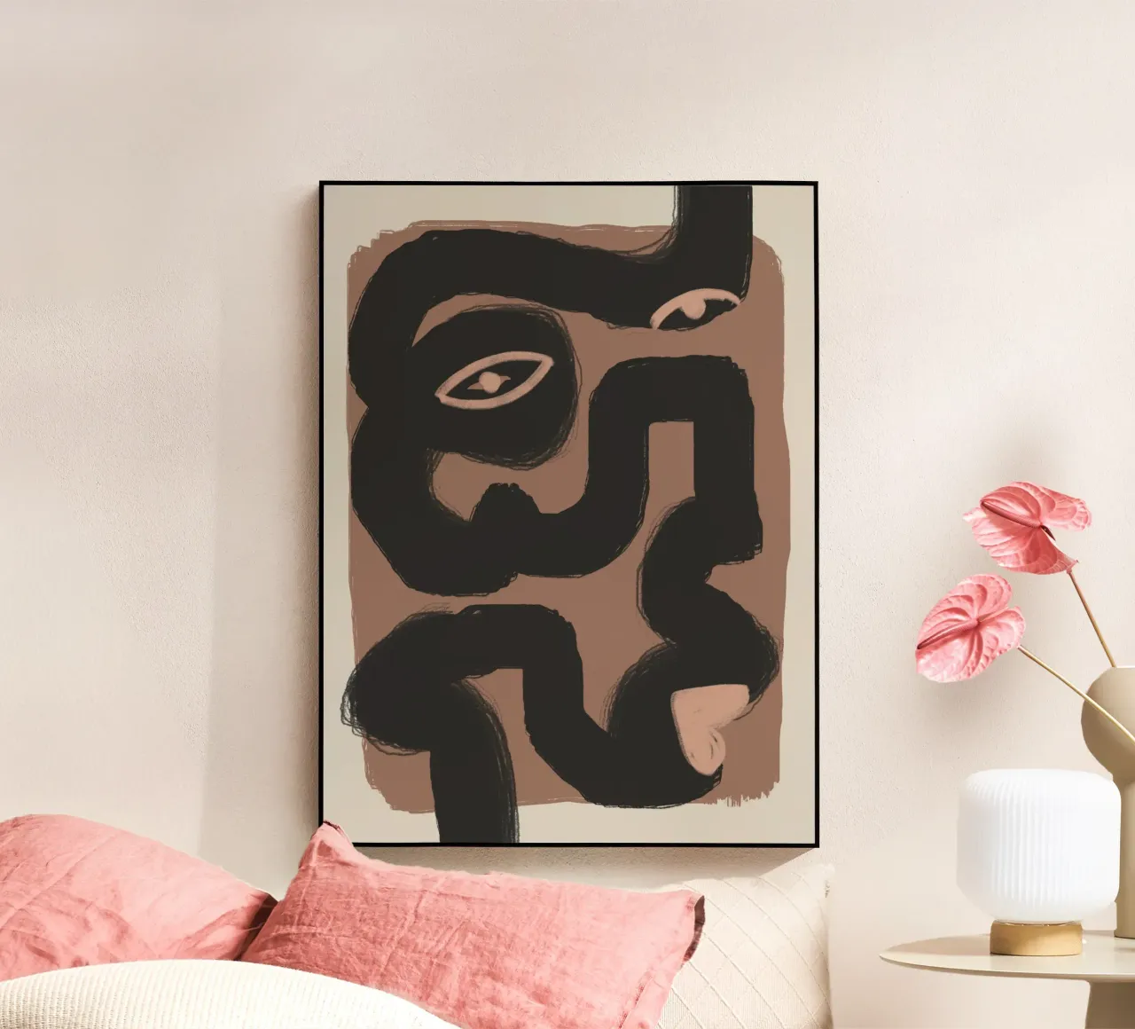 Bold line portrait acrylic glass by Little Dean