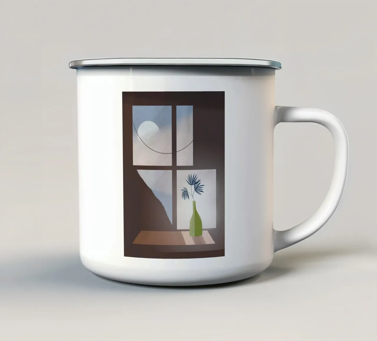Esterno luminoso tazza in smalto da Little Dean