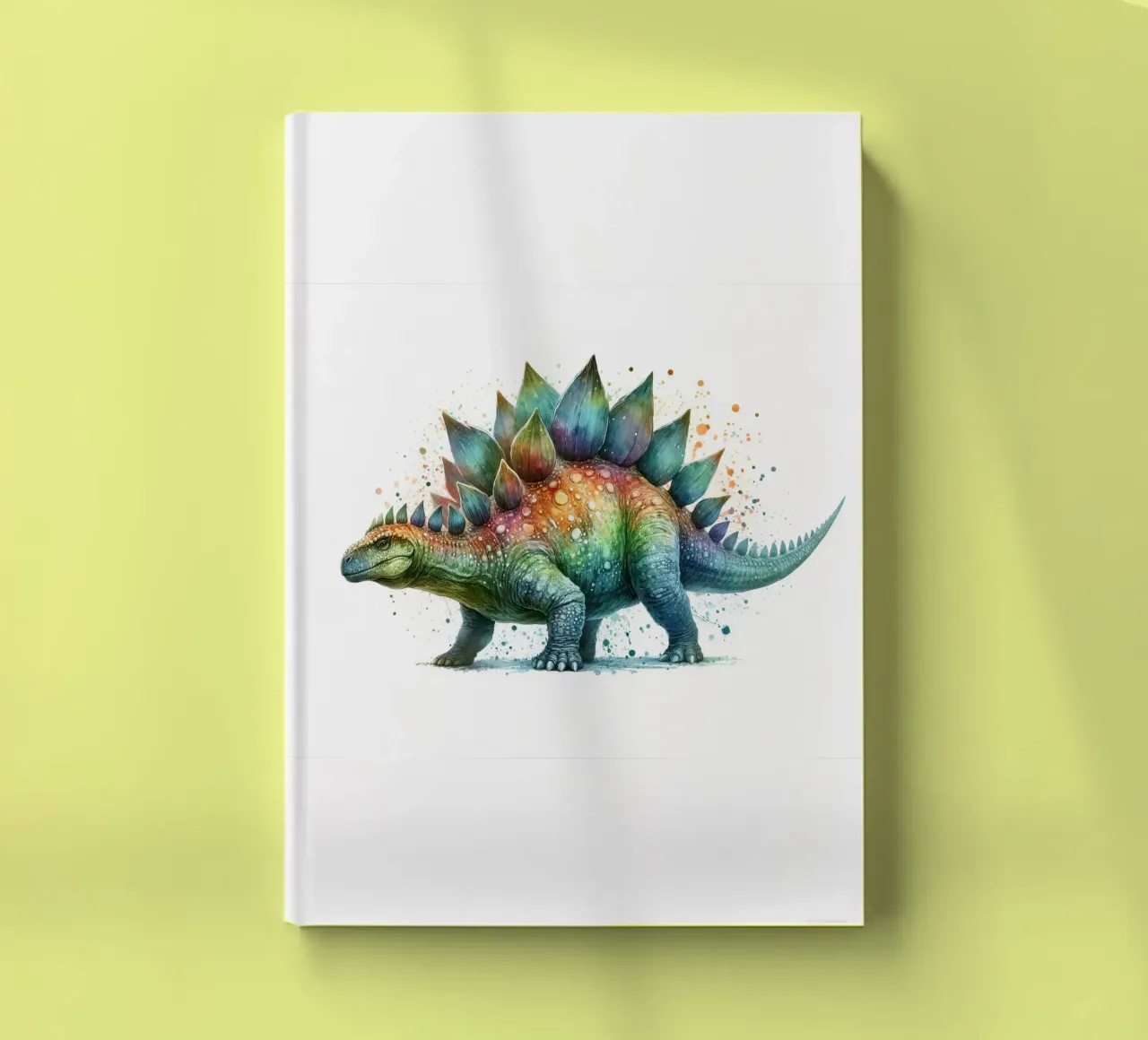 Colorful Stegosaurus Watercolor Illustration notebook by 🥝 KIWI STORE
