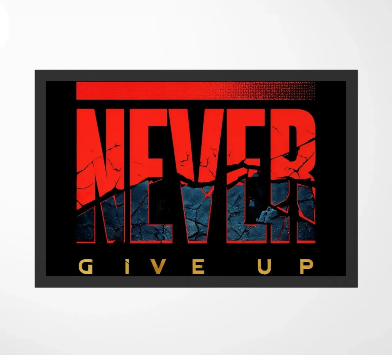 Spirito resiliente "Non arrenderti mai" Terra spaccata | Potenziamento zerbino da inspirational quote