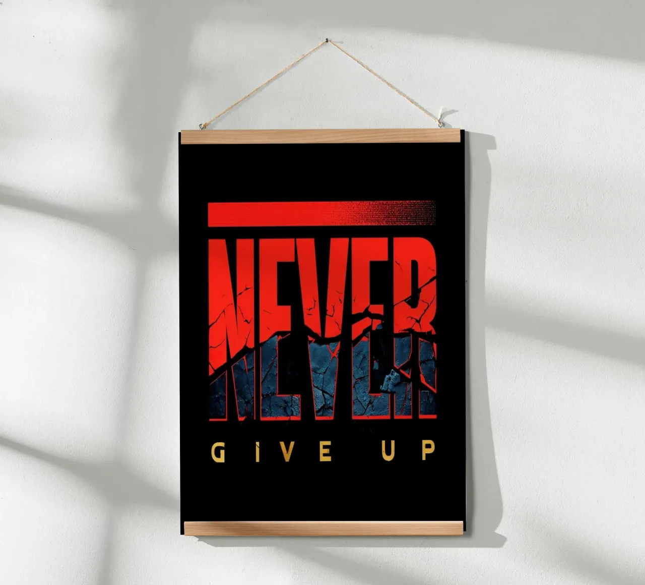 Spirito resiliente "Non arrenderti mai" Terra spaccata | Potenziamento carta hahnemühle da inspirational quote