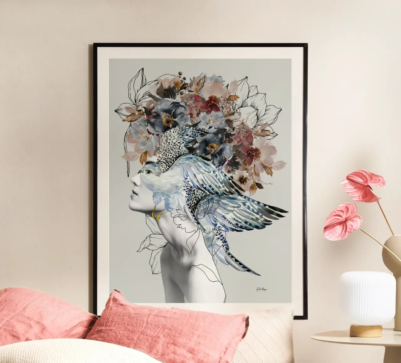 Misha poster con telaio in alluminio da Ana Paula Hoppe