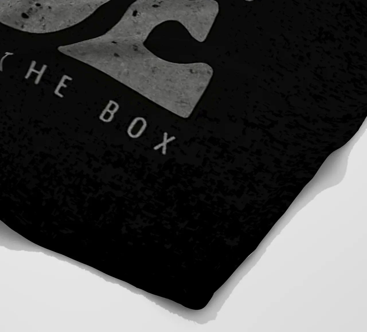 "Think Outside The Box" Motivational Typography Art Print fleece blanket by inspirational quote