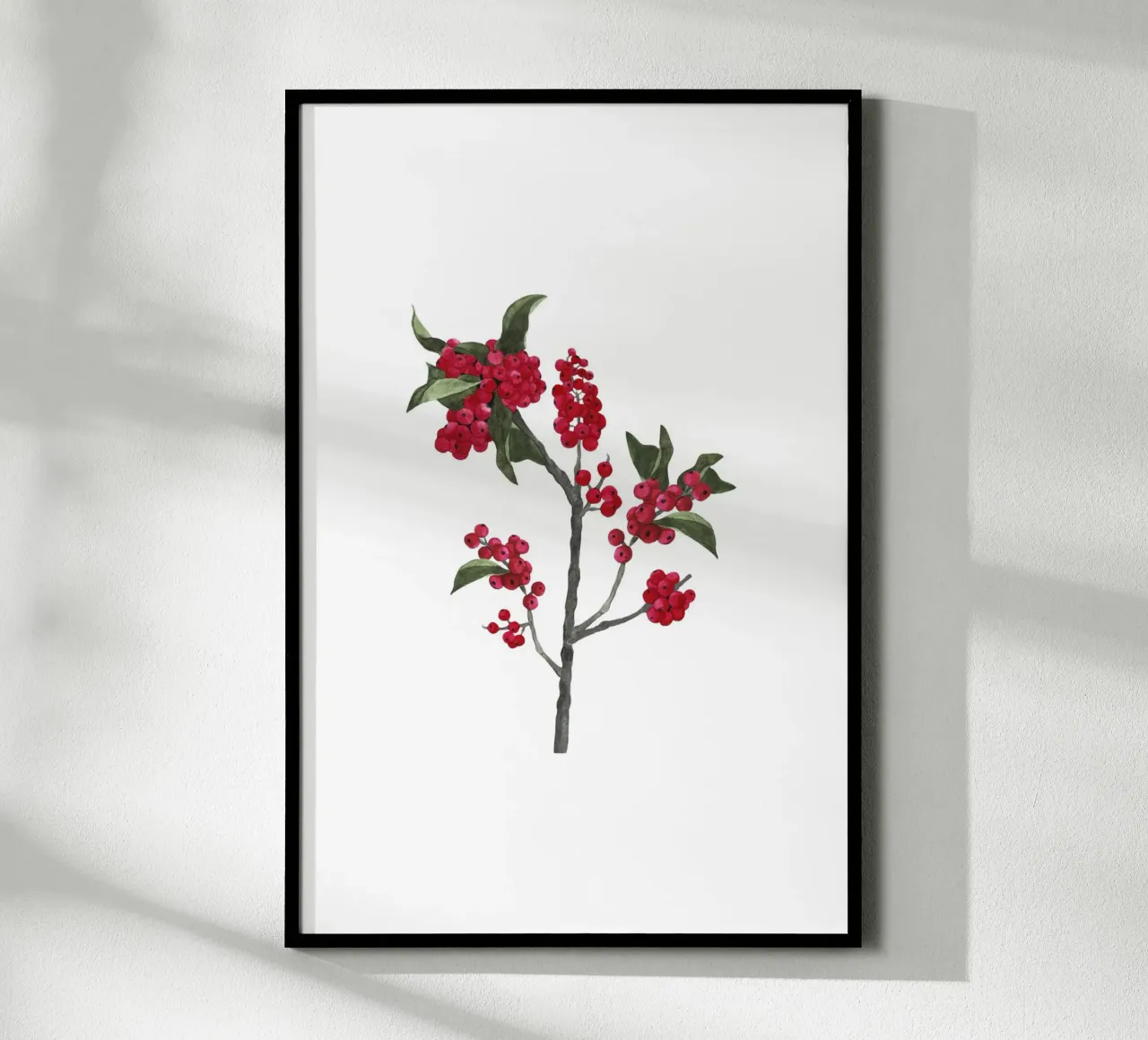 Red Watercolor Berries poster da karenmenzenbach