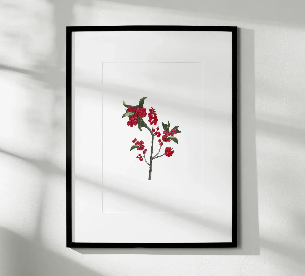 Red Watercolor Berries poster da karenmenzenbach
