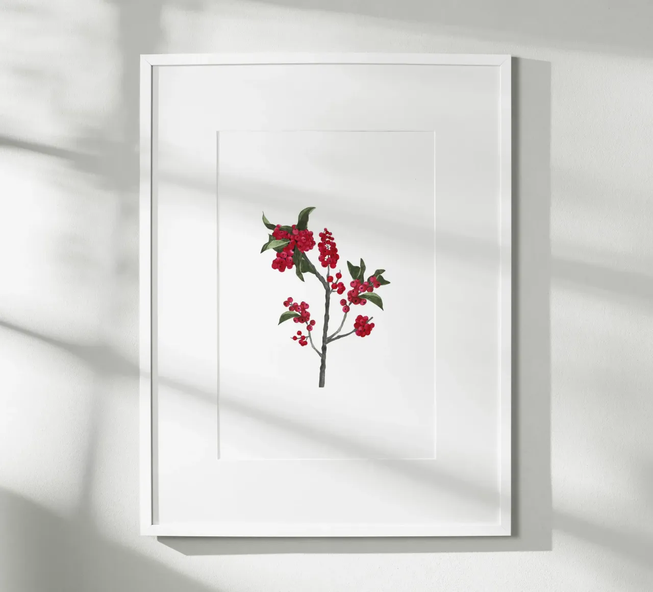 Red Watercolor Berries poster da karenmenzenbach