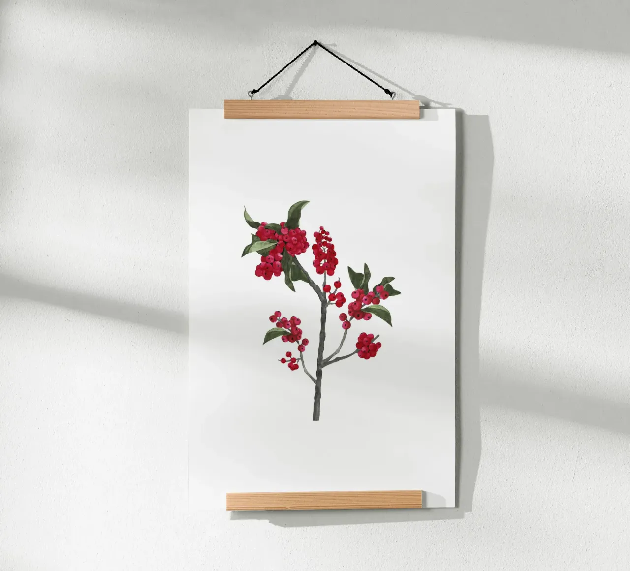 Red Watercolor Berries poster da karenmenzenbach