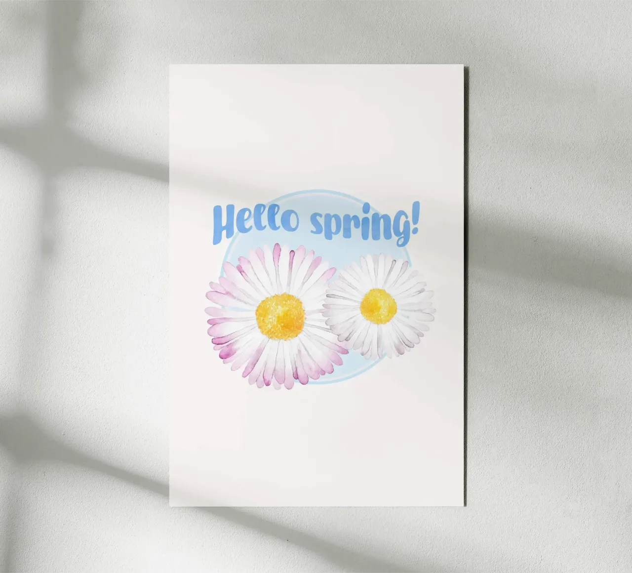 Hello Spring Daisies alluminio dibond da karenmenzenbach