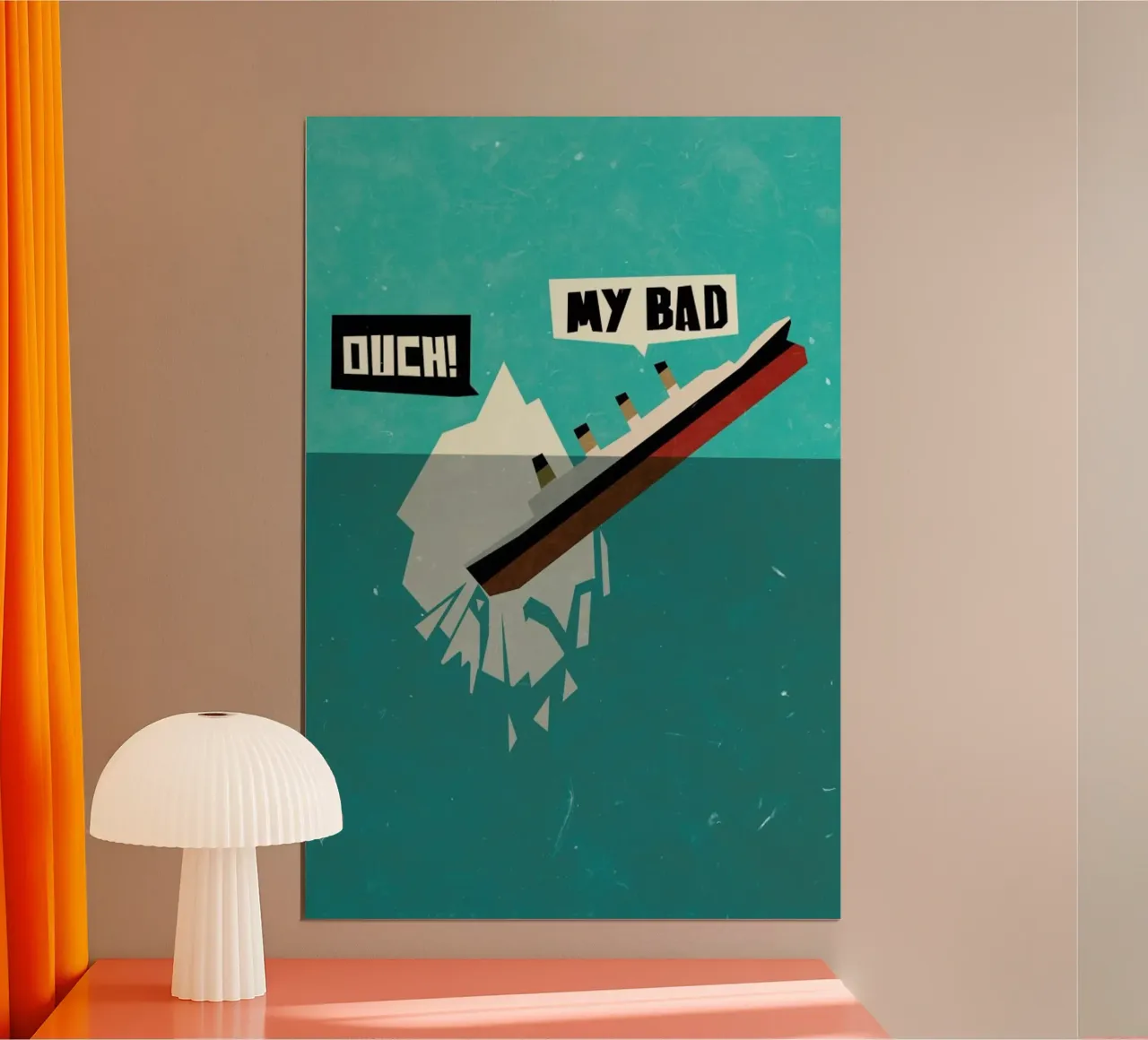 The real victim poster met houten frame van Yetiland