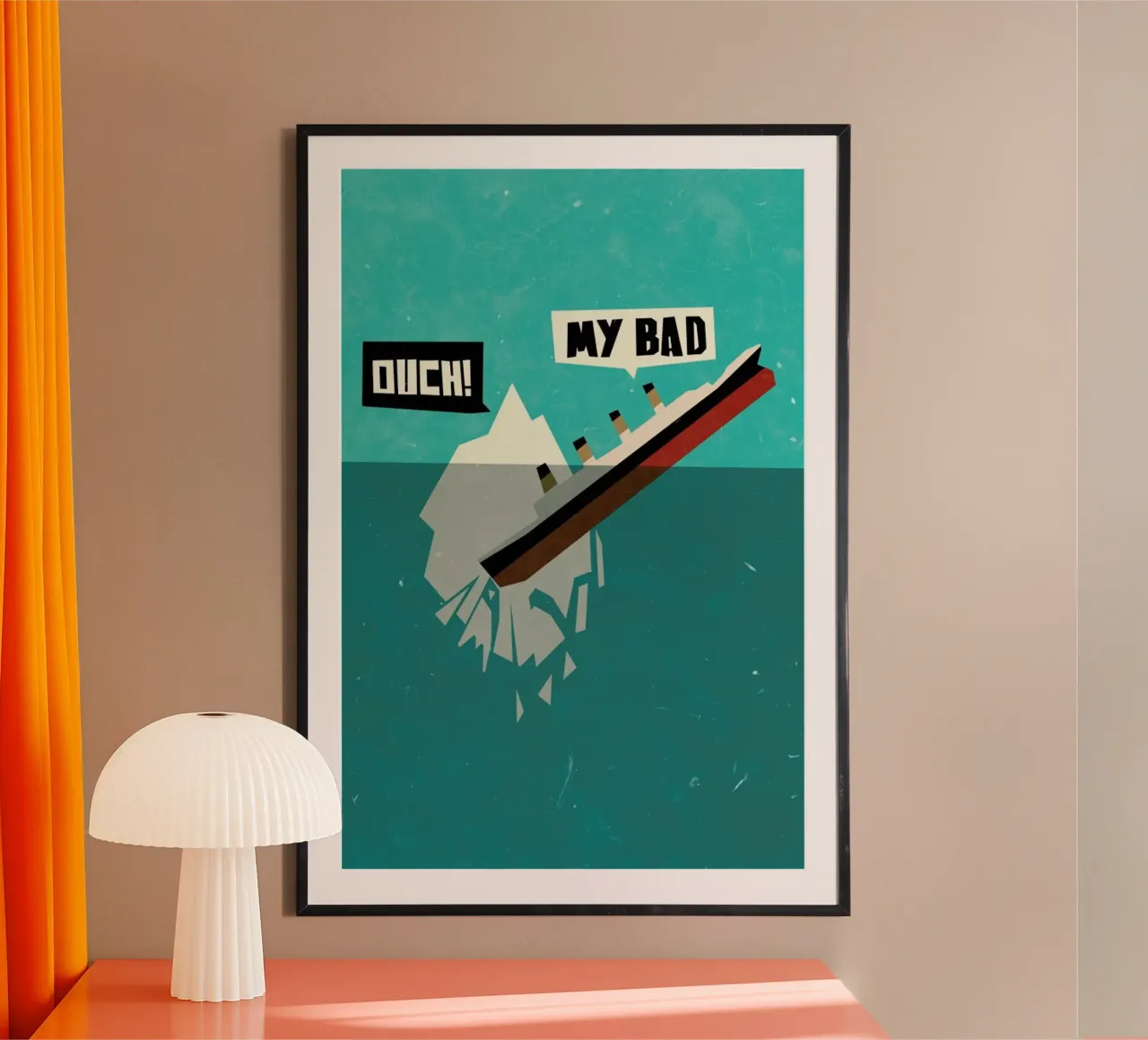 The real victim poster met houten frame van Yetiland