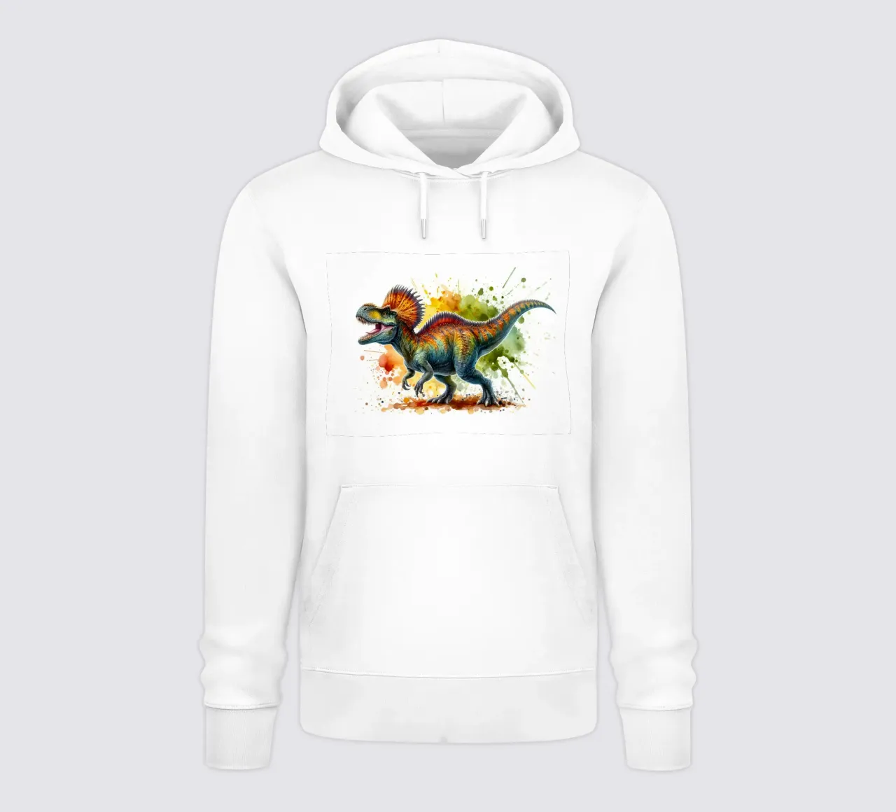 Dilophosaurus Pittura ad acquerello felpa con cappuccio da 🥝 KIWI STORE