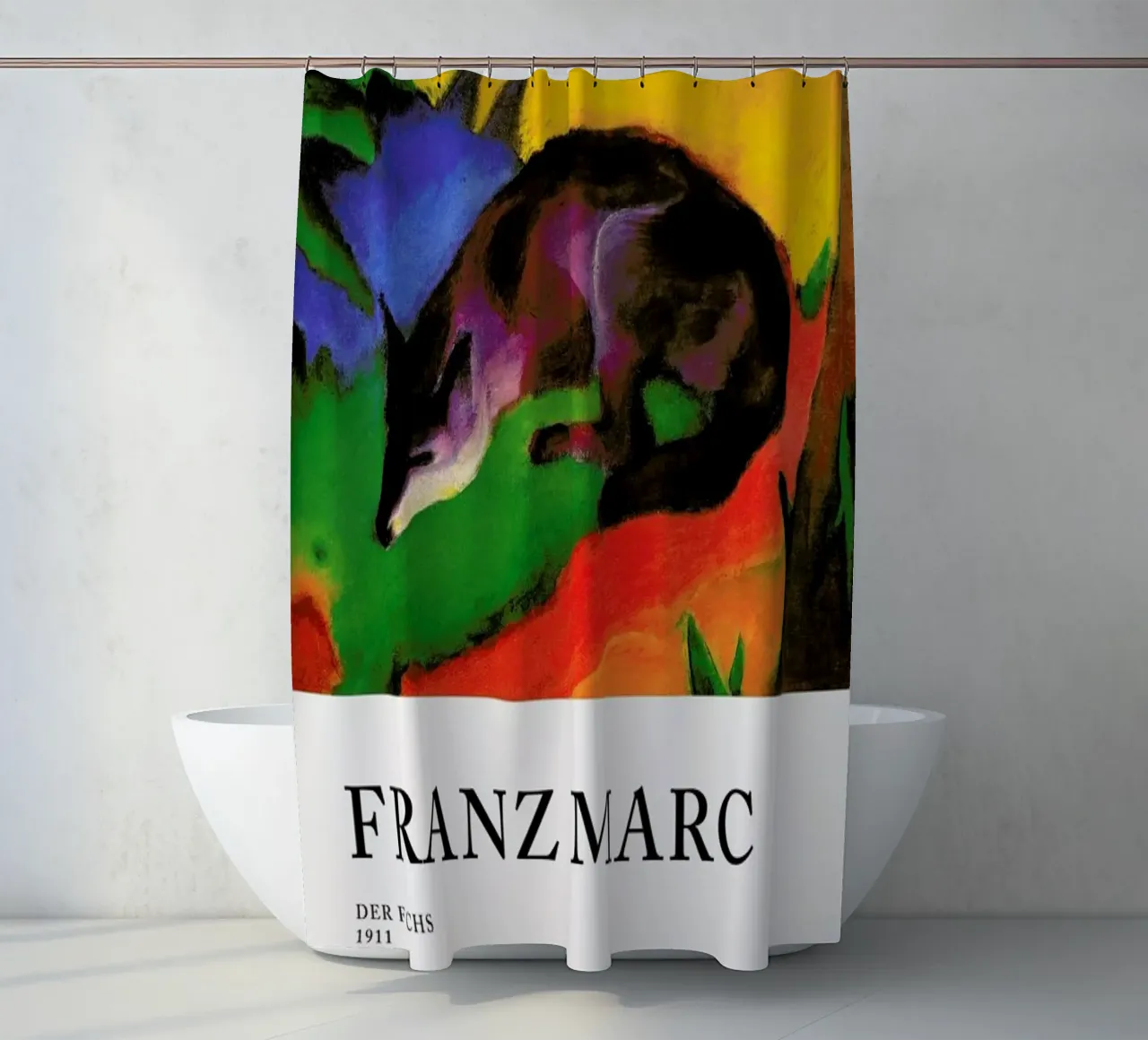 Marc - Der Fuchs tenda da doccia da Vintage by JUNIQE