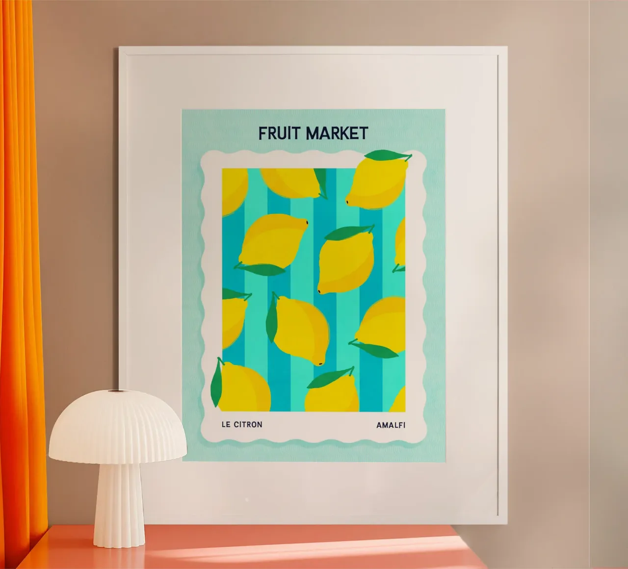Limone - Poster per il mercato della frutta poster da Dominique Vari