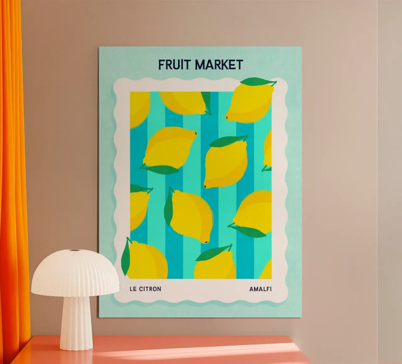 Limone - Poster per il mercato della frutta poster da Dominique Vari
