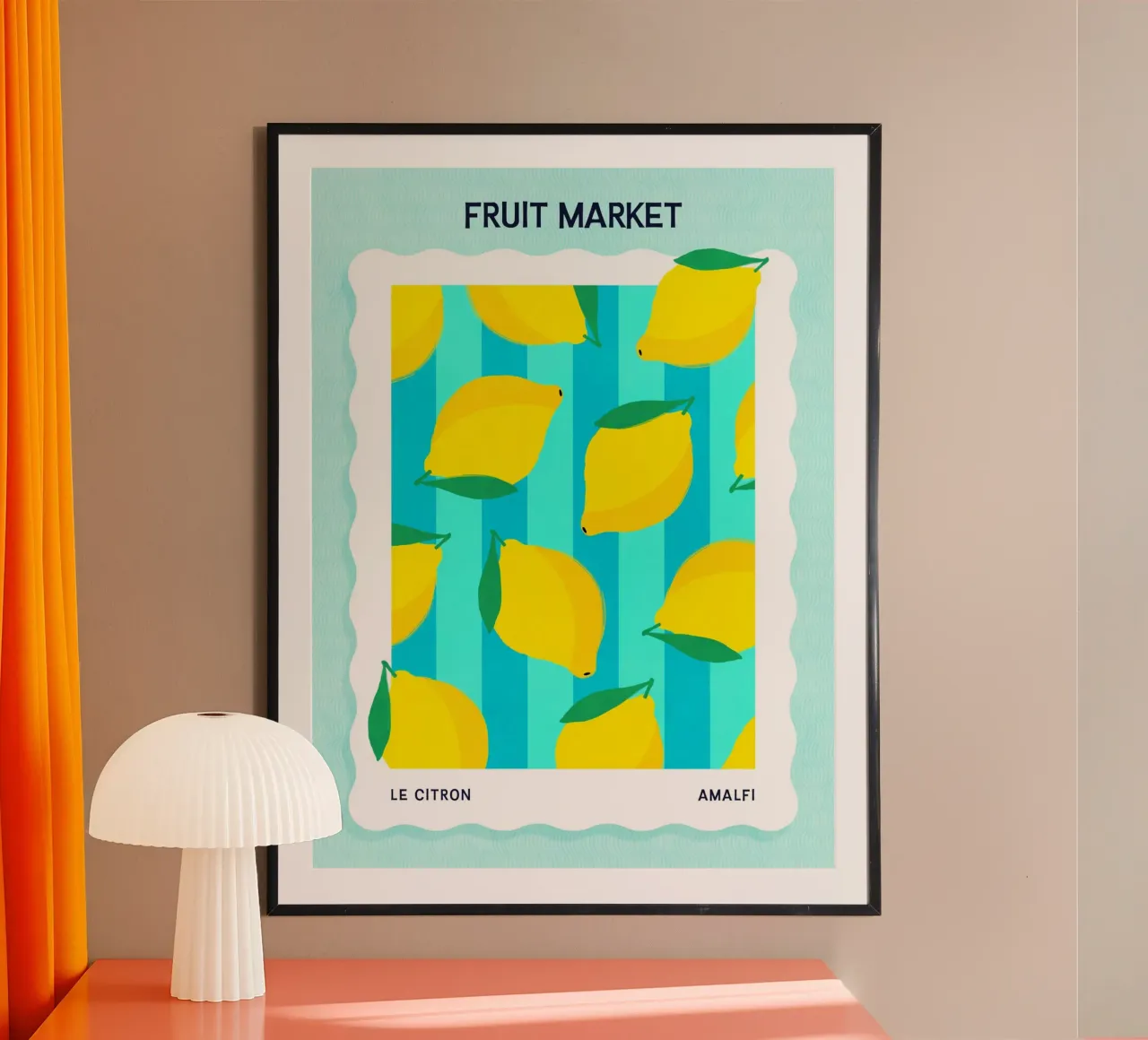 Limone - Poster per il mercato della frutta poster da Dominique Vari
