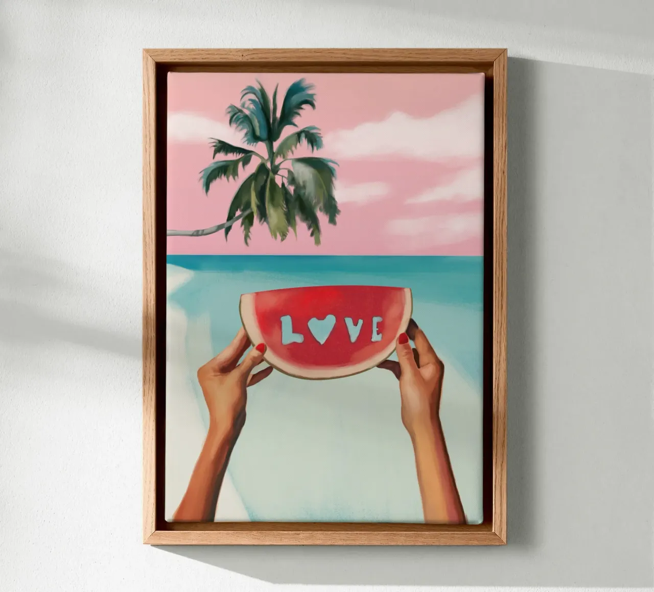 Amore tropicale tela con Cornice a cassetta da Verse