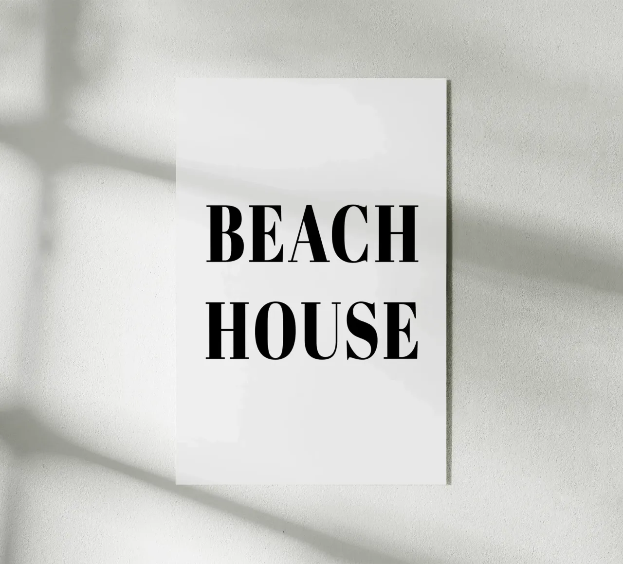 Beach House black plexiglass da Palmartprints
