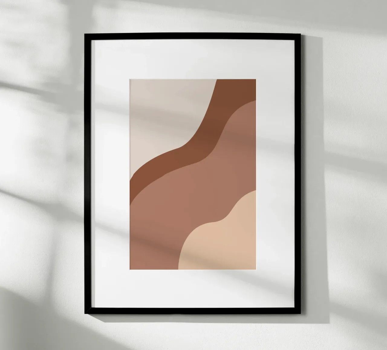 Desert Shapes 1 poster con telaio in plastica da karenmenzenbach