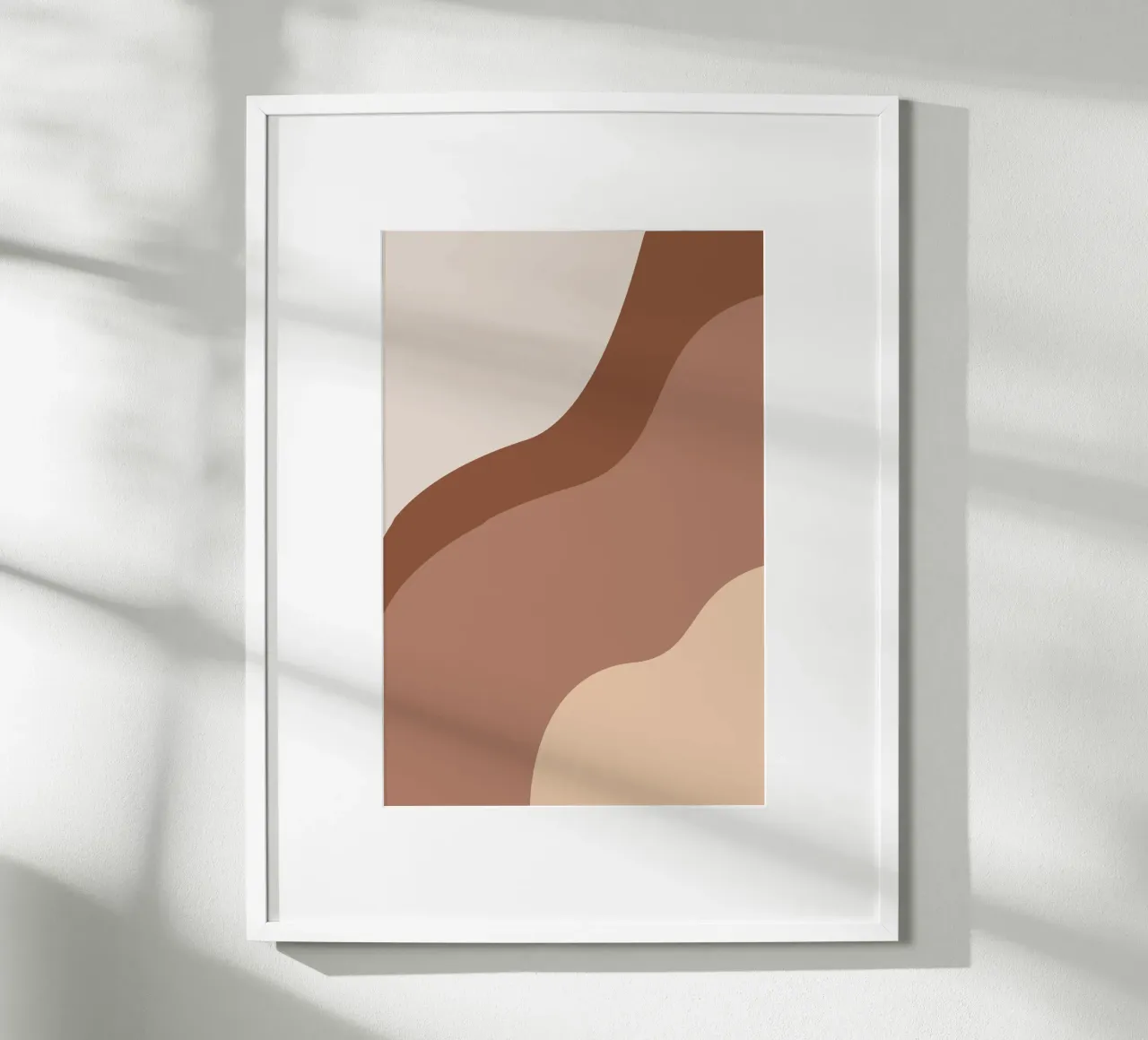 Desert Shapes 1 poster con telaio in plastica da karenmenzenbach