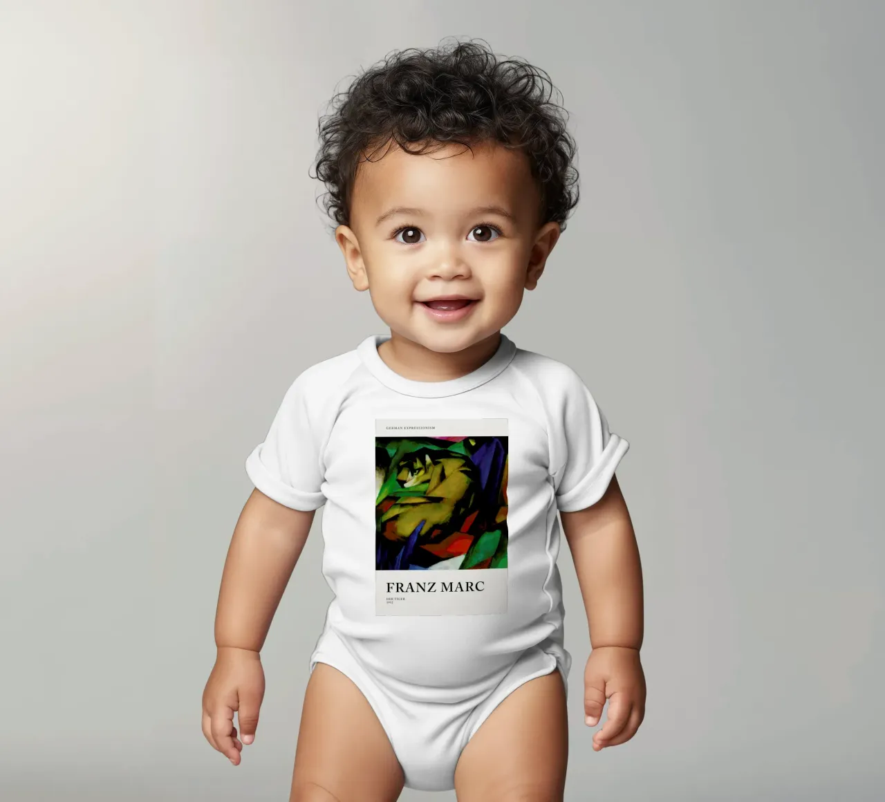 Marc - Der Tiger body neonato maniche corte da Vintage by JUNIQE
