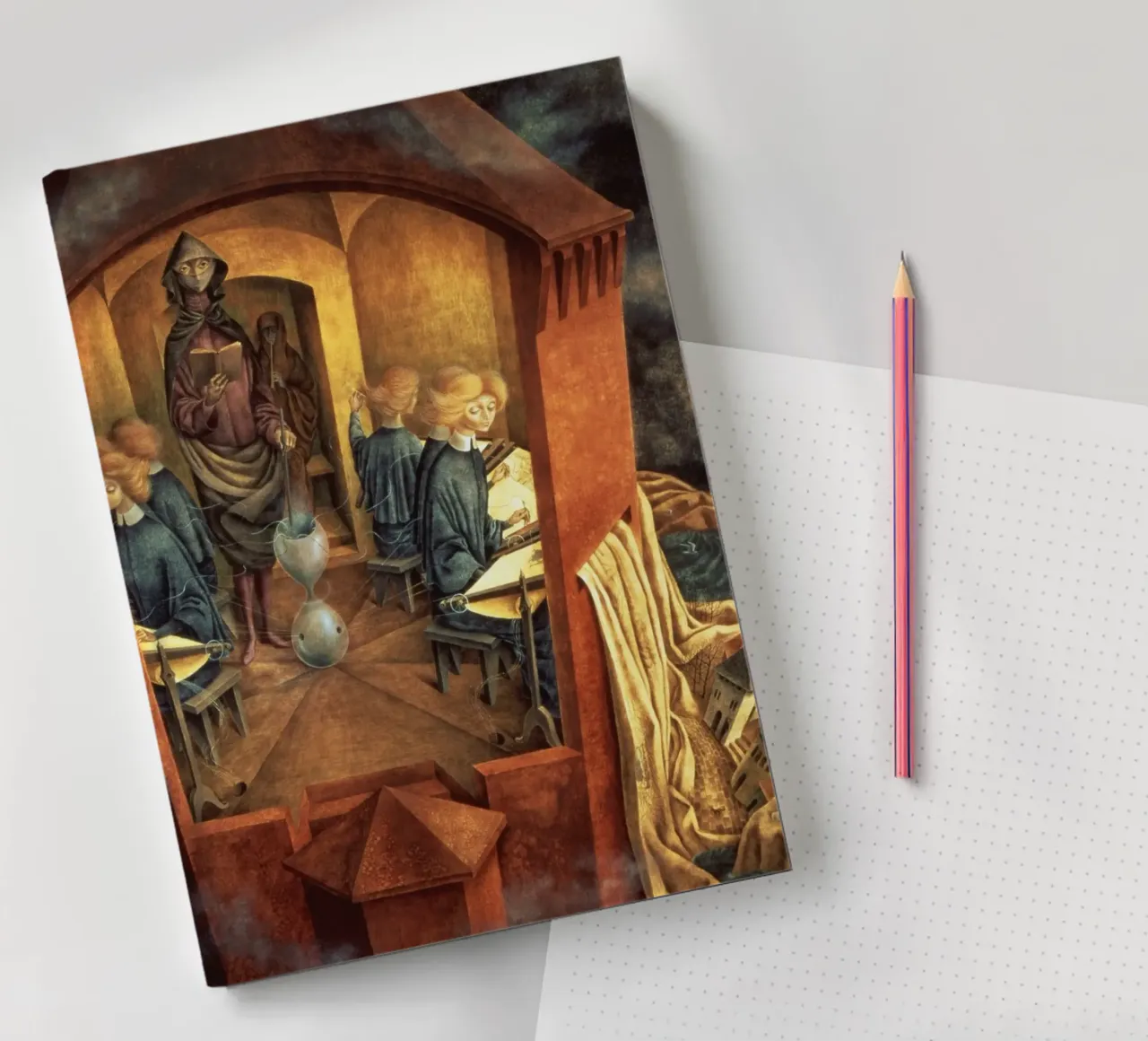 Remedios Varo Embroidering the Earth's Mantle notebook by Kunze Gallery