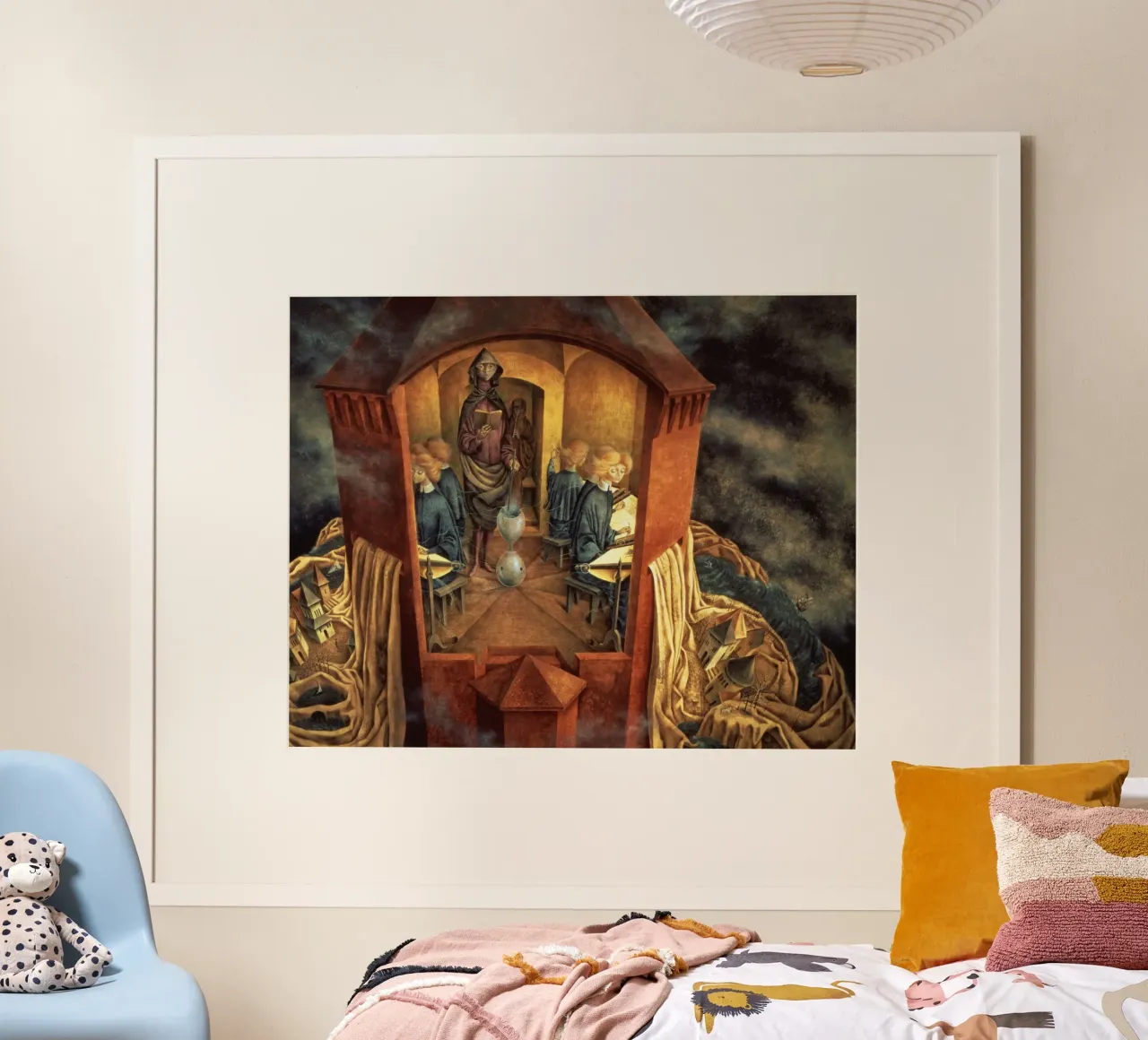 Remedios Varo Ricamare il mantello terrestre poster con telaio in plastica da Kunze Gallery
