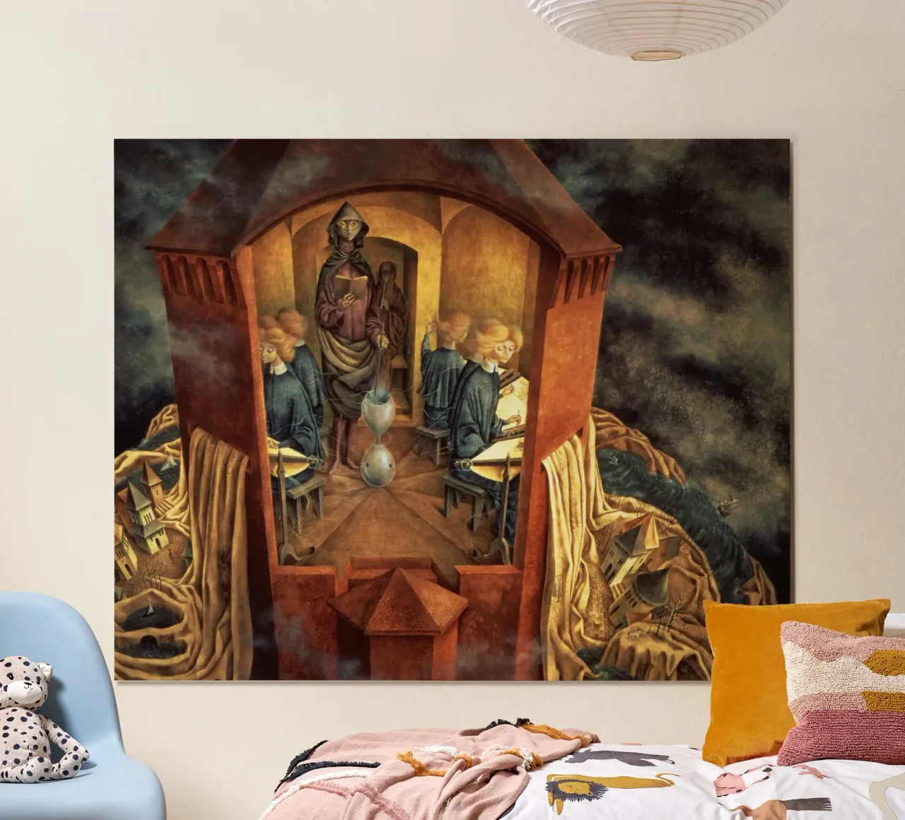 Remedios Varo Ricamare il mantello terrestre poster con telaio in plastica da Kunze Gallery