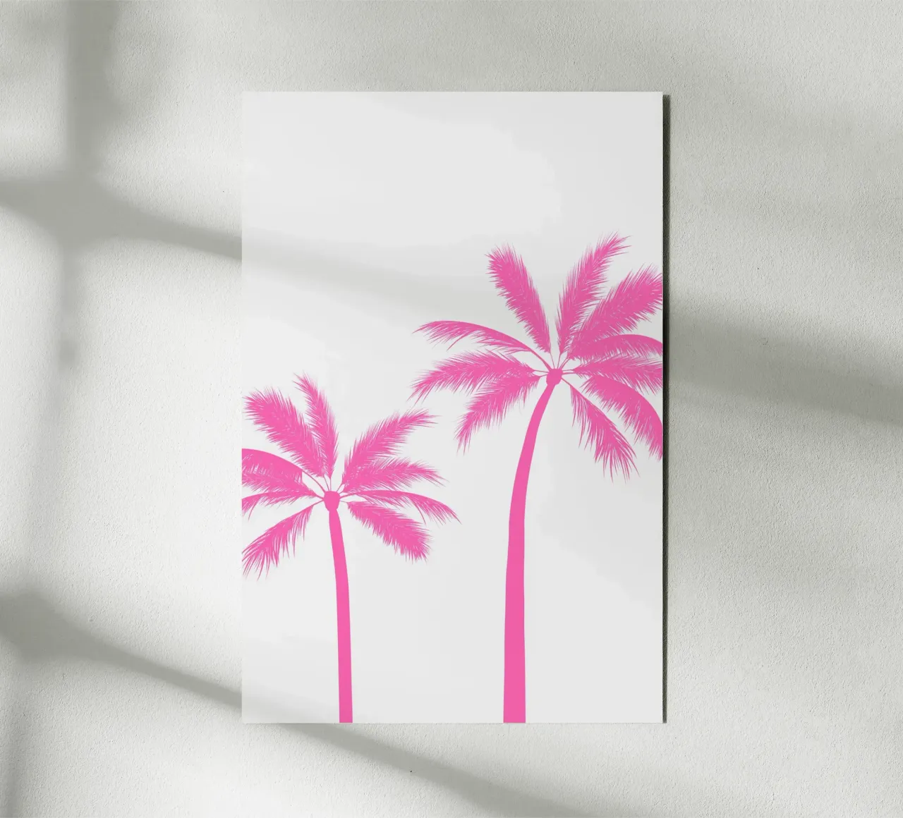 Pink Palmtrees alluminio dibond da karenmenzenbach