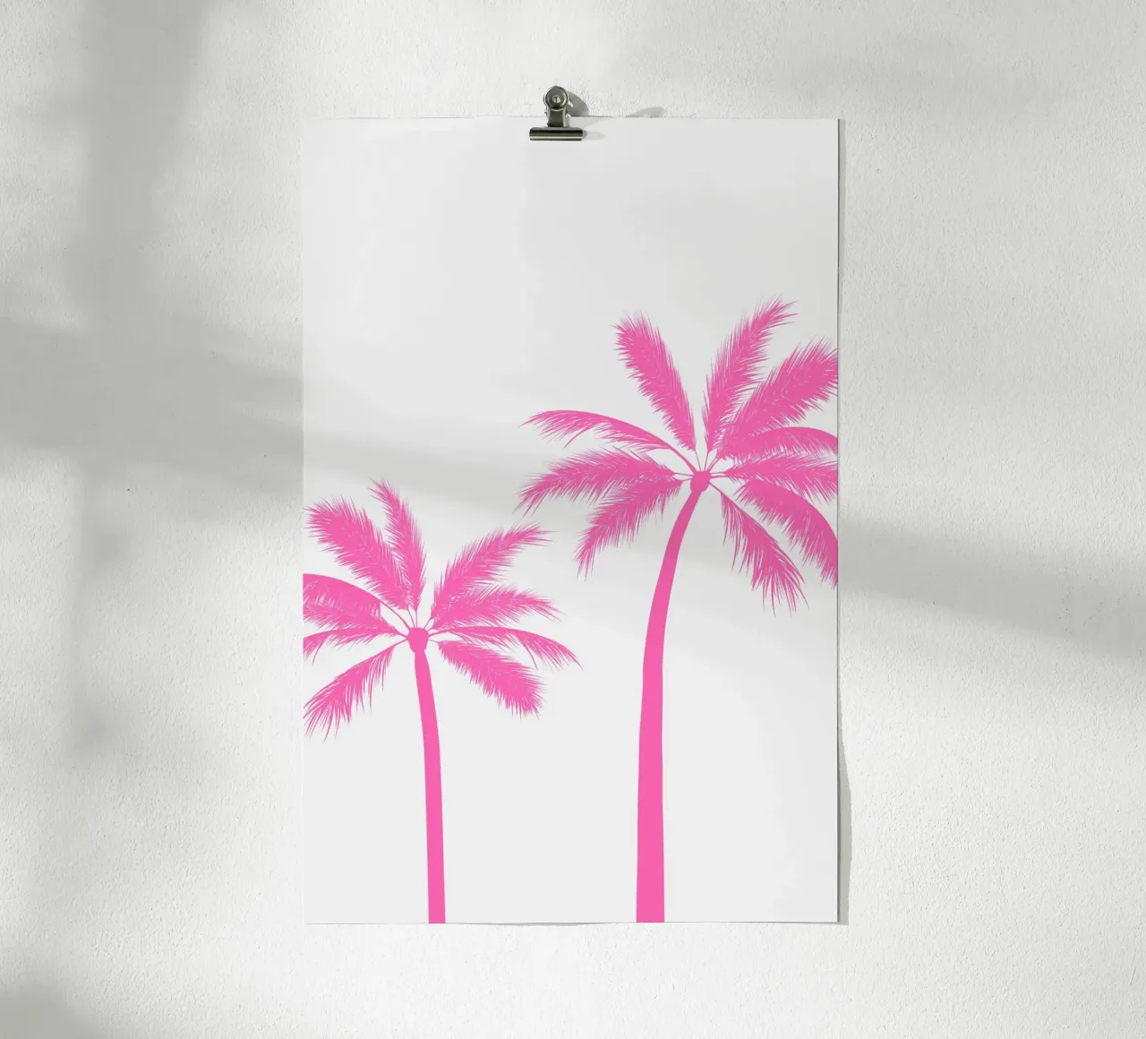 Pink Palmtrees poster da Trend Collection by Palmartprints