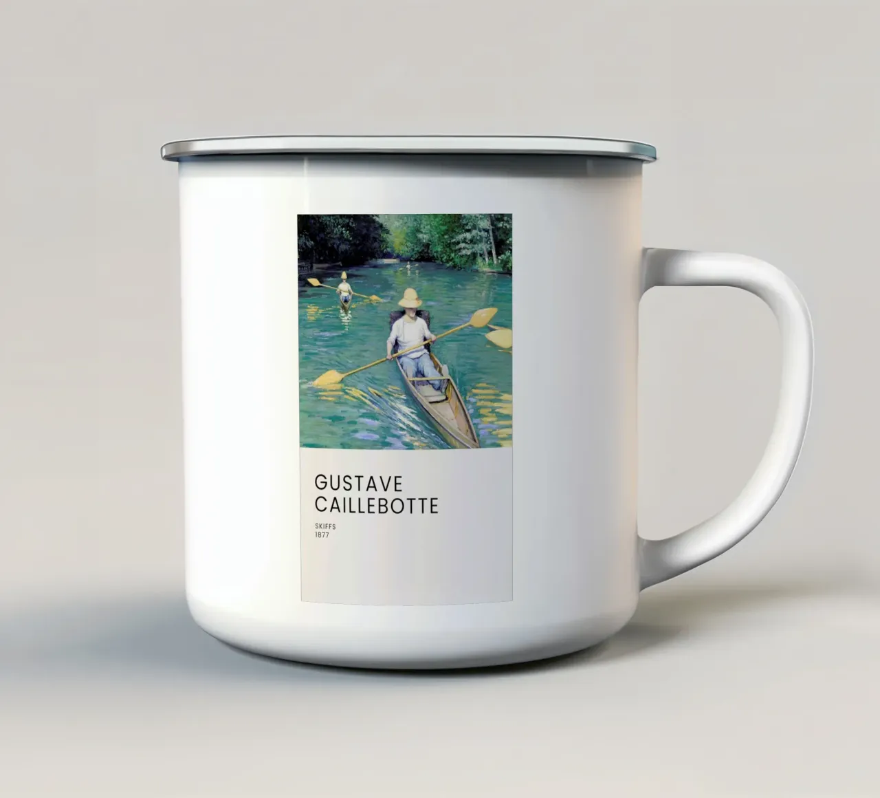 Caillebotte - Skiffs tazza in smalto da Vintage by JUNIQE