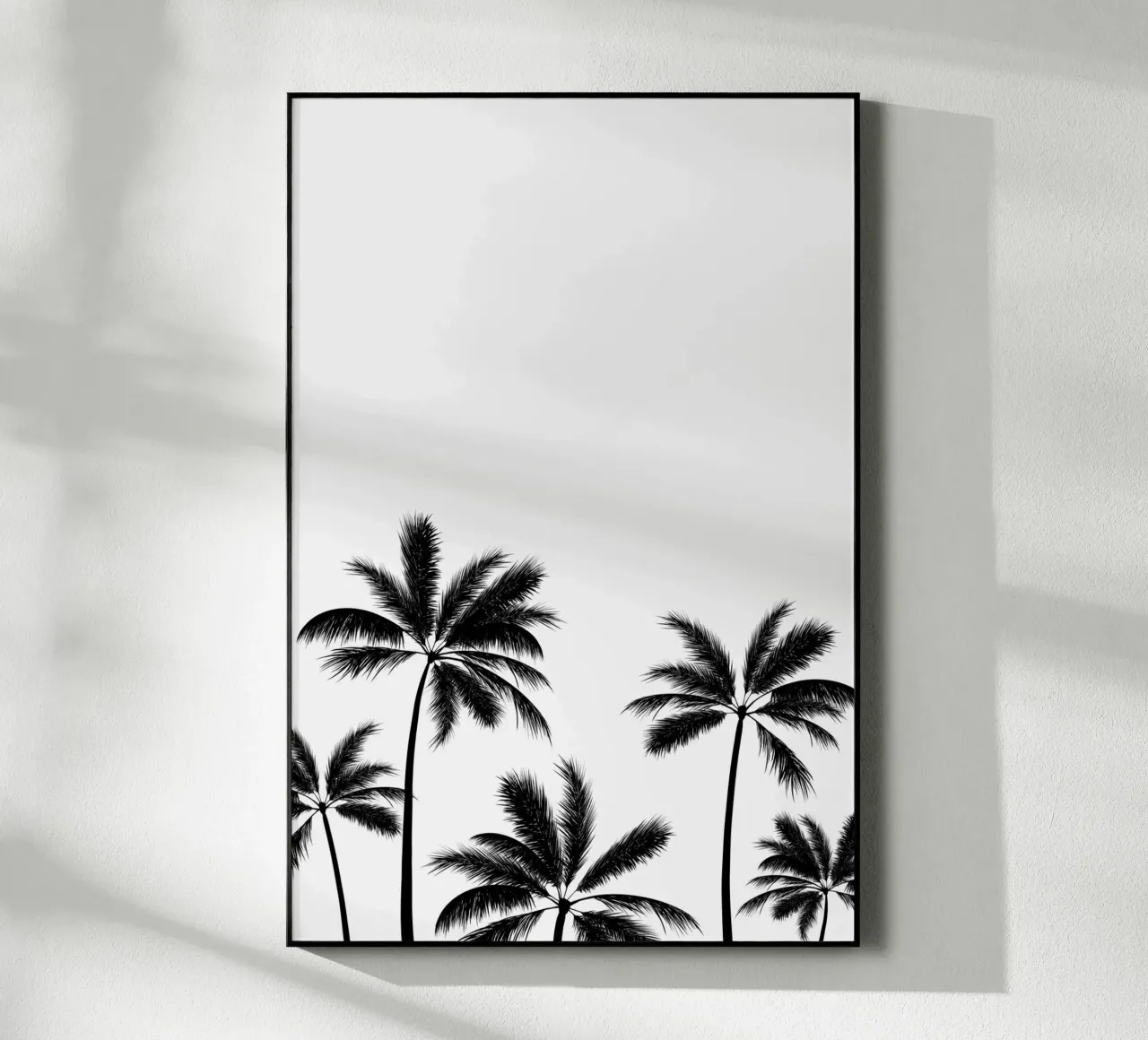Monochrome Palmtrees plexiglass da Trend Collection by Palmartprints