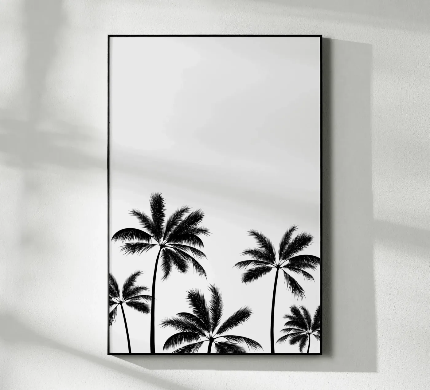 Monochrome Palmtrees acryl van Trend Collection by Palmartprints