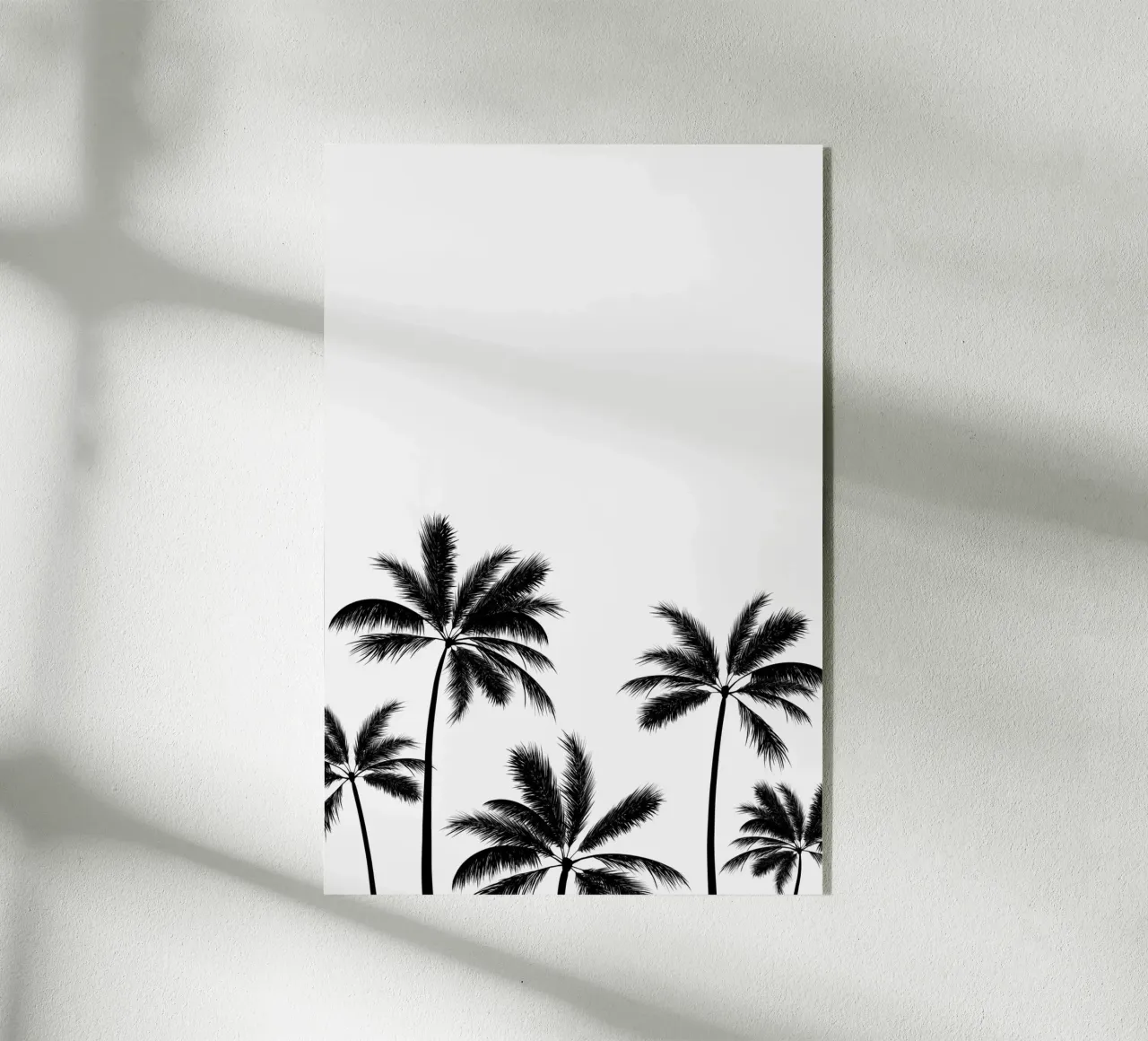 Monochrome Palmtrees plexiglass da Trend Collection by Palmartprints