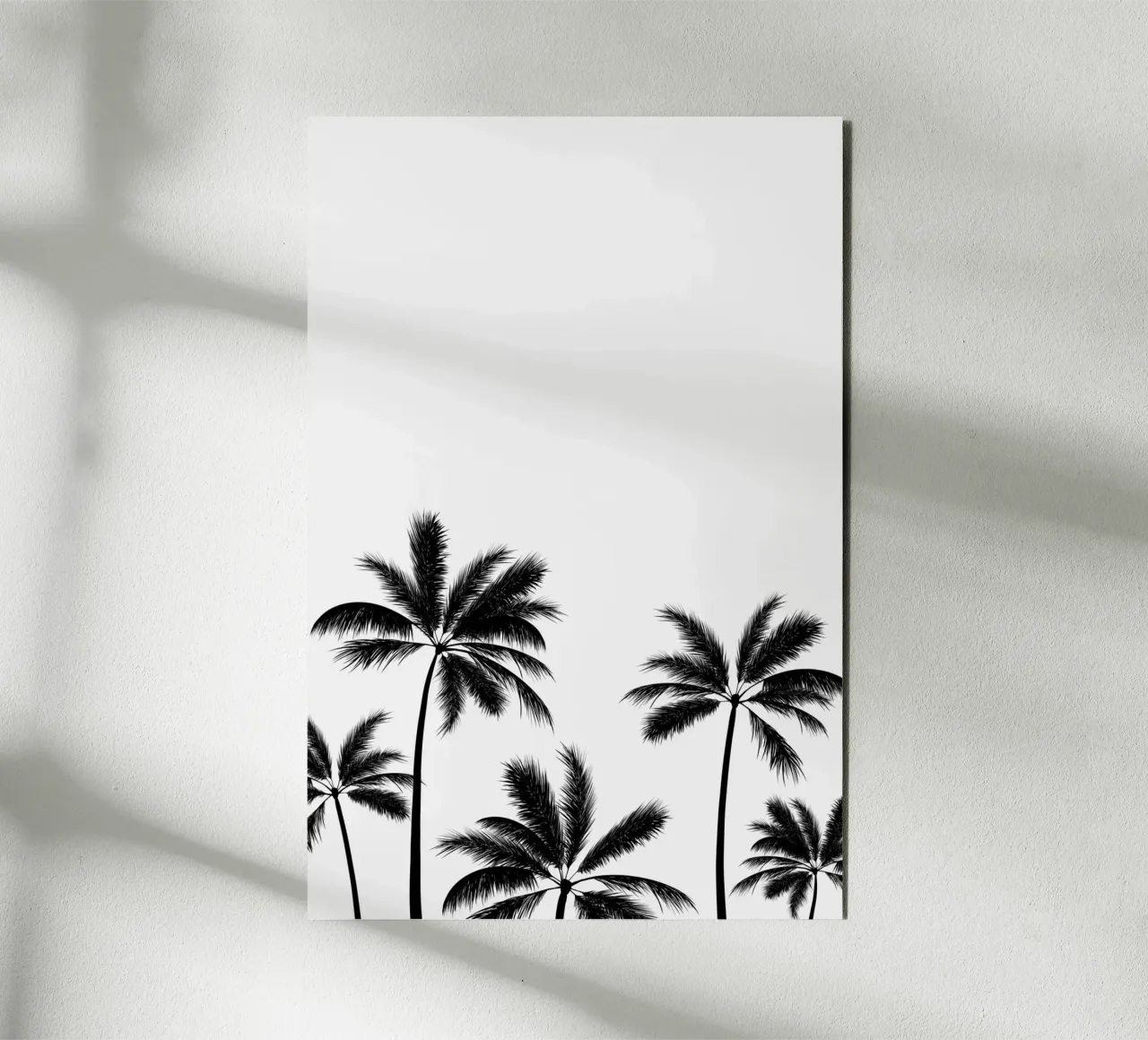 Monochrome Palmtrees alluminio dibond da karenmenzenbach