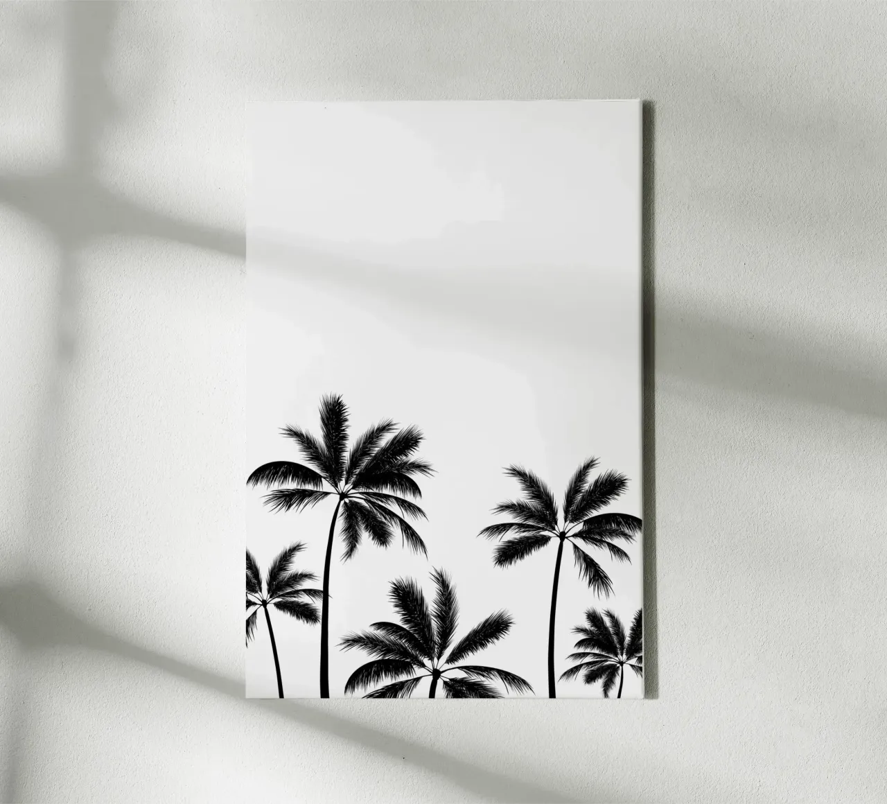 Monochrome Palmtrees tela con Cornice a cassetta da karenmenzenbach