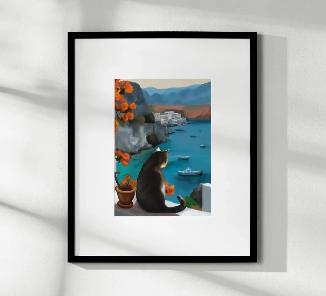 De mediterrane droom van een kat poster van Verse
