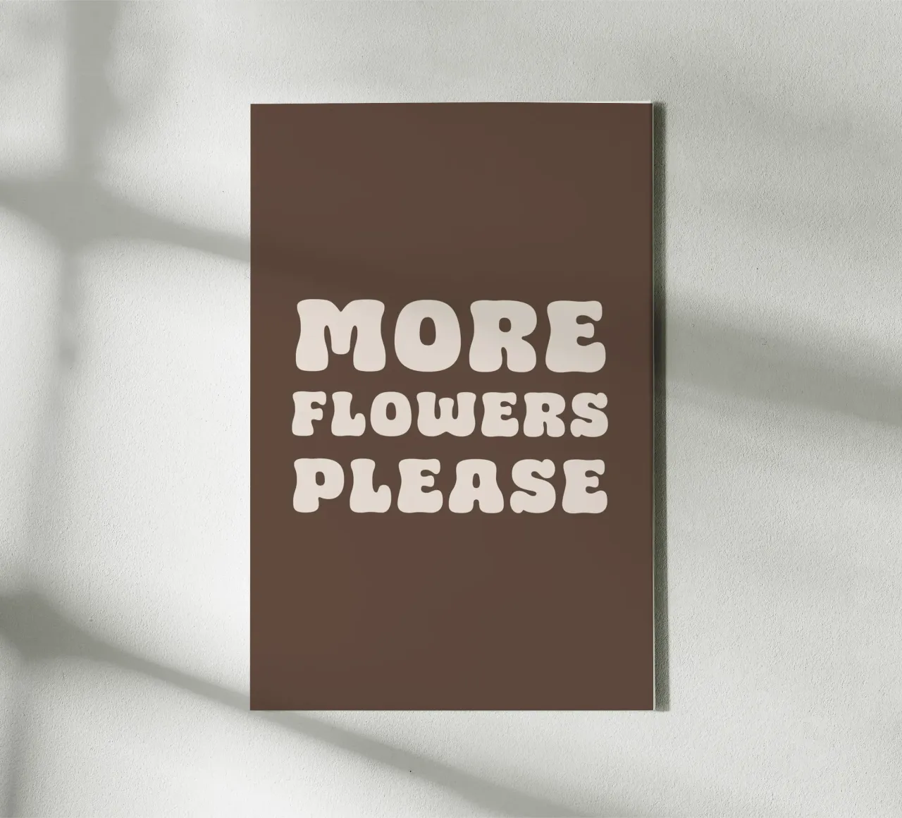 More Flowers Please brown tela con Cornice a cassetta da karenmenzenbach