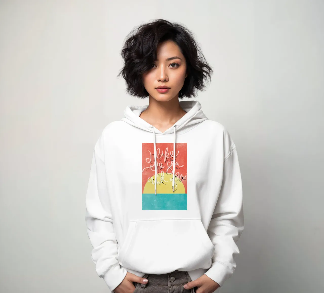 I Like The Sea + You felpa con cappuccio da Kristen Polsinelli