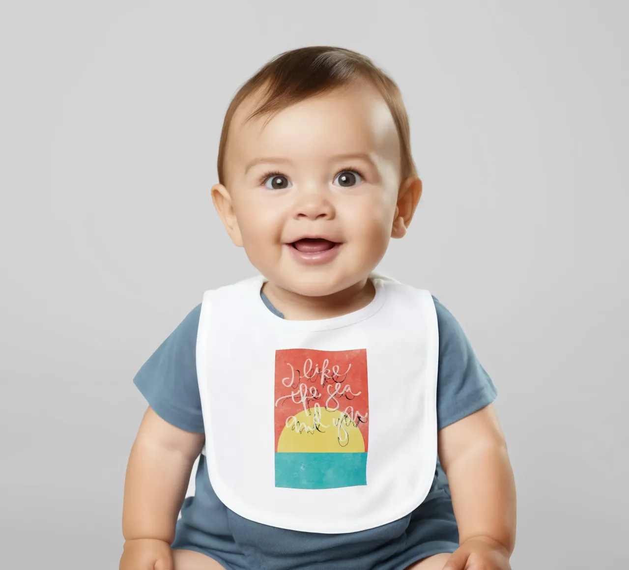 I Like The Sea + You Babylätzchen von Kristen Polsinelli